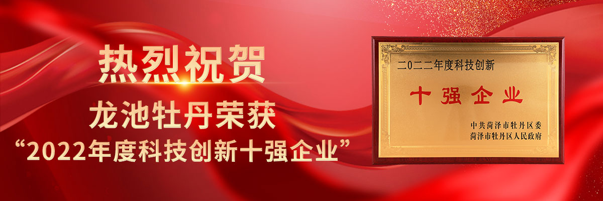 喜報(bào)！龍池牡丹榮獲2022年度科技創(chuàng)新十強(qiáng)企業(yè)！