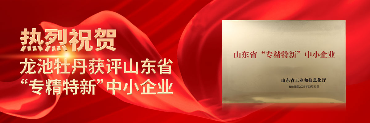 喜訊！龍池牡丹獲評(píng)山東省“專精特新”中小企業(yè)